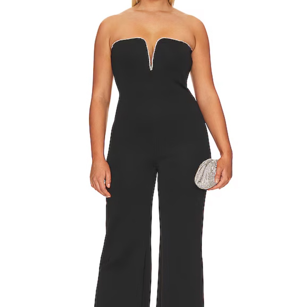 Black Rhinestone Jumpsuit